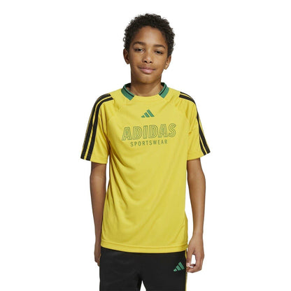 Yellow - Side - Adidas Childrens-Kids House Of Tiro Football Jersey