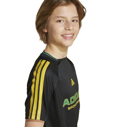 Black-Green - Side - Adidas Childrens-Kids House Of Tiro Football Jersey