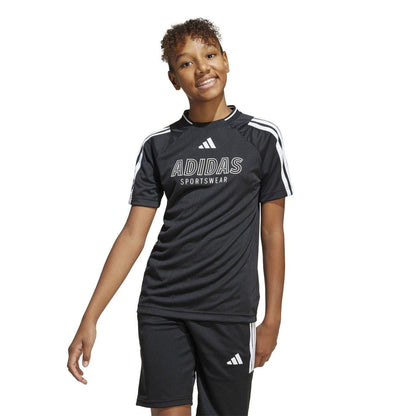 Black-White - Front - Adidas Childrens-Kids House Of Tiro Football Jersey