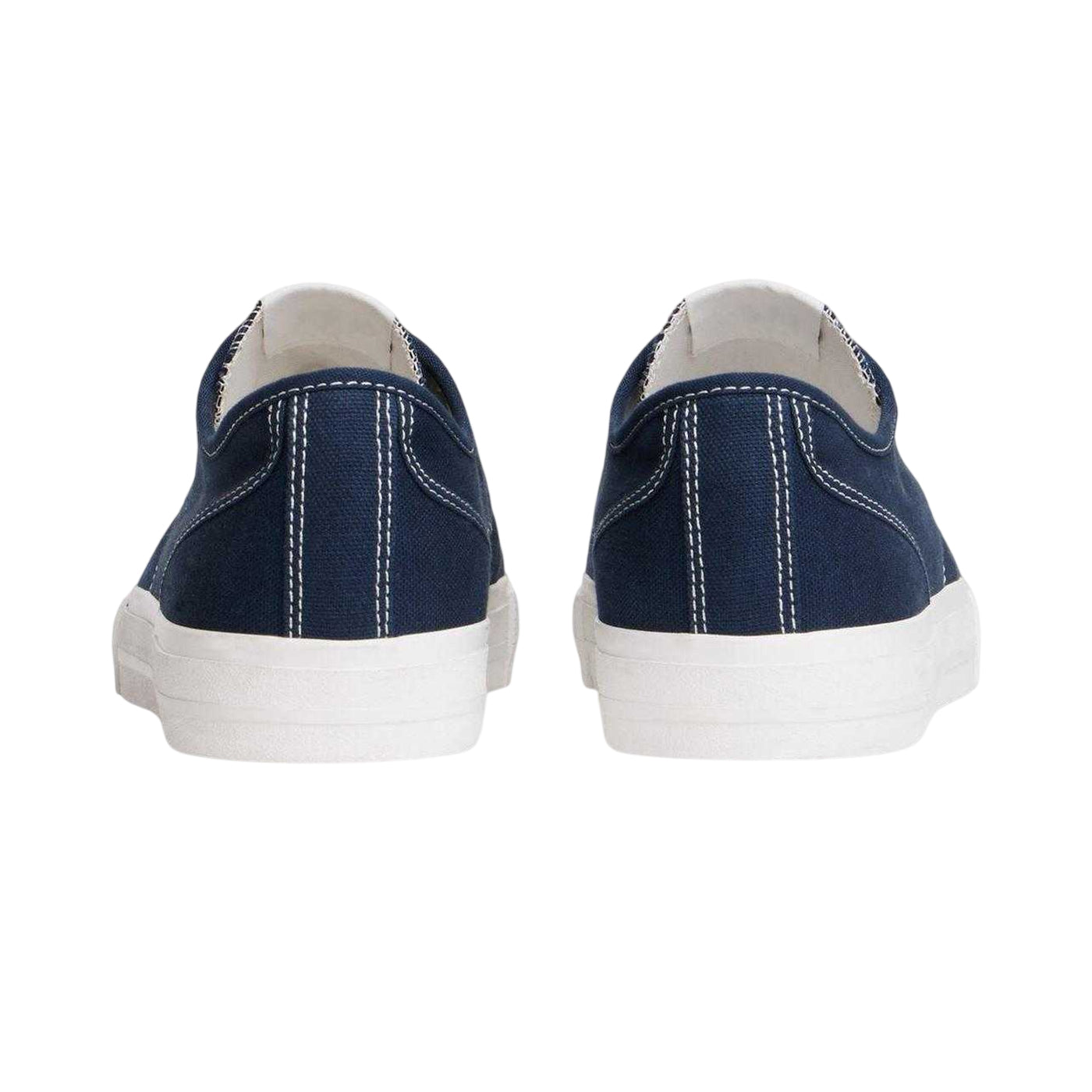 Night Navy - Back - Tommy Jeans Mens Canvas Flat Trainers