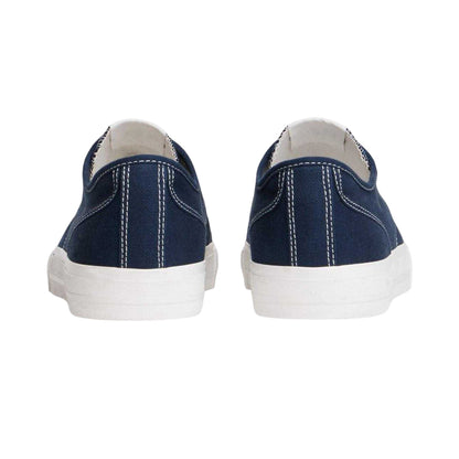 Night Navy - Back - Tommy Jeans Mens Canvas Flat Trainers