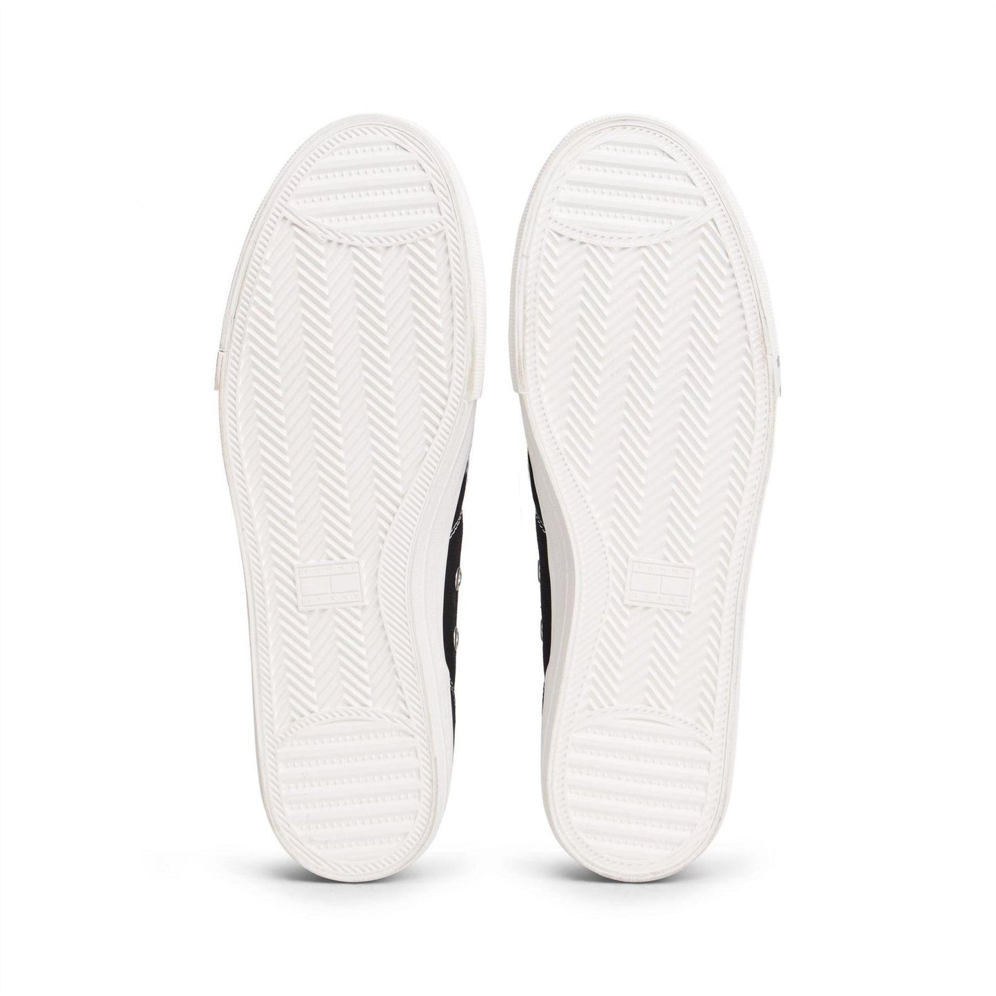 Black - Pack Shot - Tommy Jeans Mens Canvas Flat Trainers