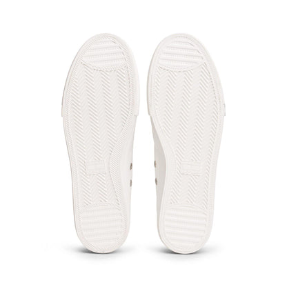 Ecru - Pack Shot - Tommy Jeans Mens Canvas Flat Trainers