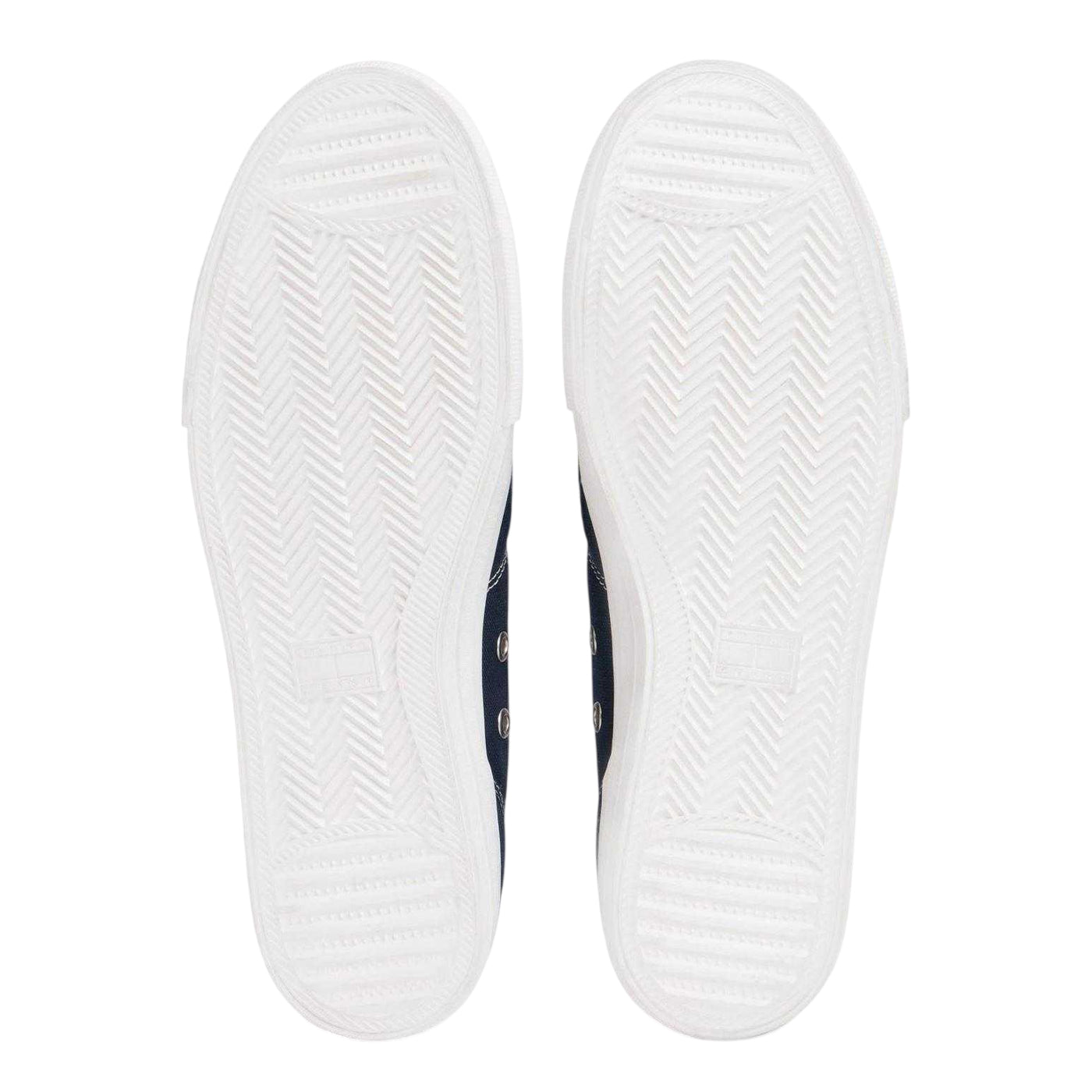 Night Navy - Side - Tommy Jeans Mens Canvas Flat Trainers