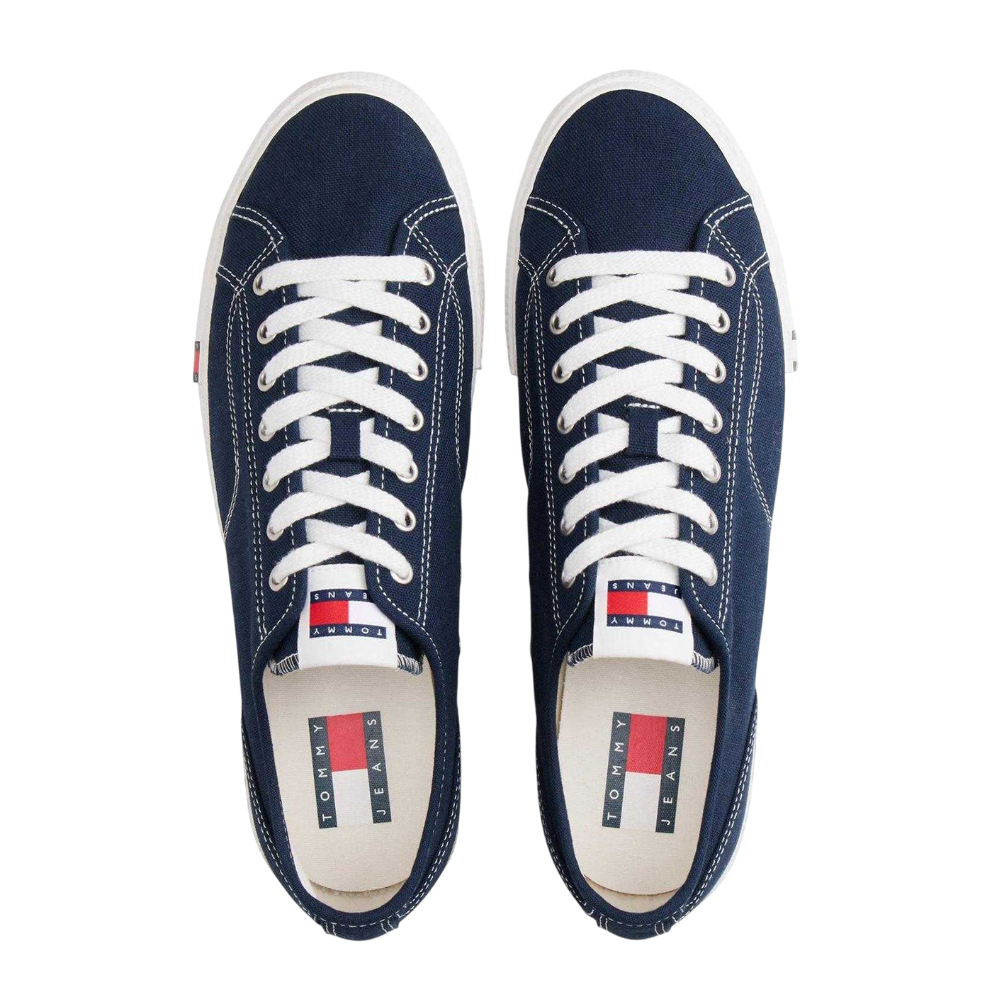 Night Navy - Lifestyle - Tommy Jeans Mens Canvas Flat Trainers