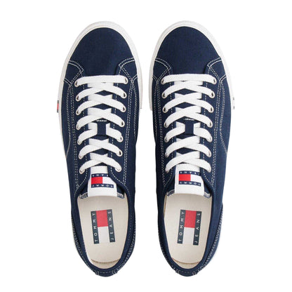 Night Navy - Lifestyle - Tommy Jeans Mens Canvas Flat Trainers