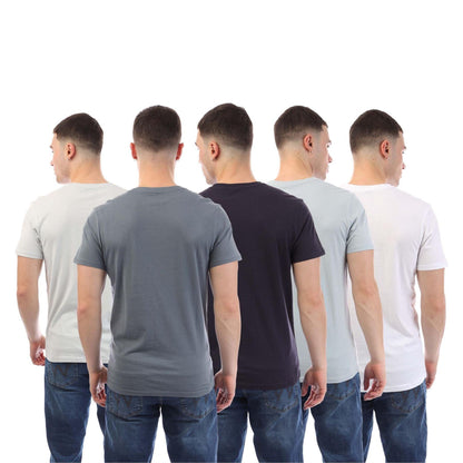 Multicoloured - Back - Duck and Cover Mens Demtare T-Shirt (Pack of 5)