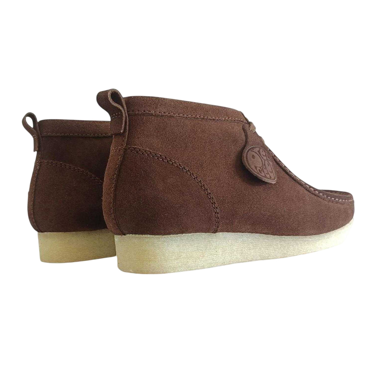 Brown - Back - Pretty Green Mens Koala Leather Ankle Boots