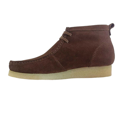 Brown - Side - Pretty Green Mens Koala Leather Ankle Boots