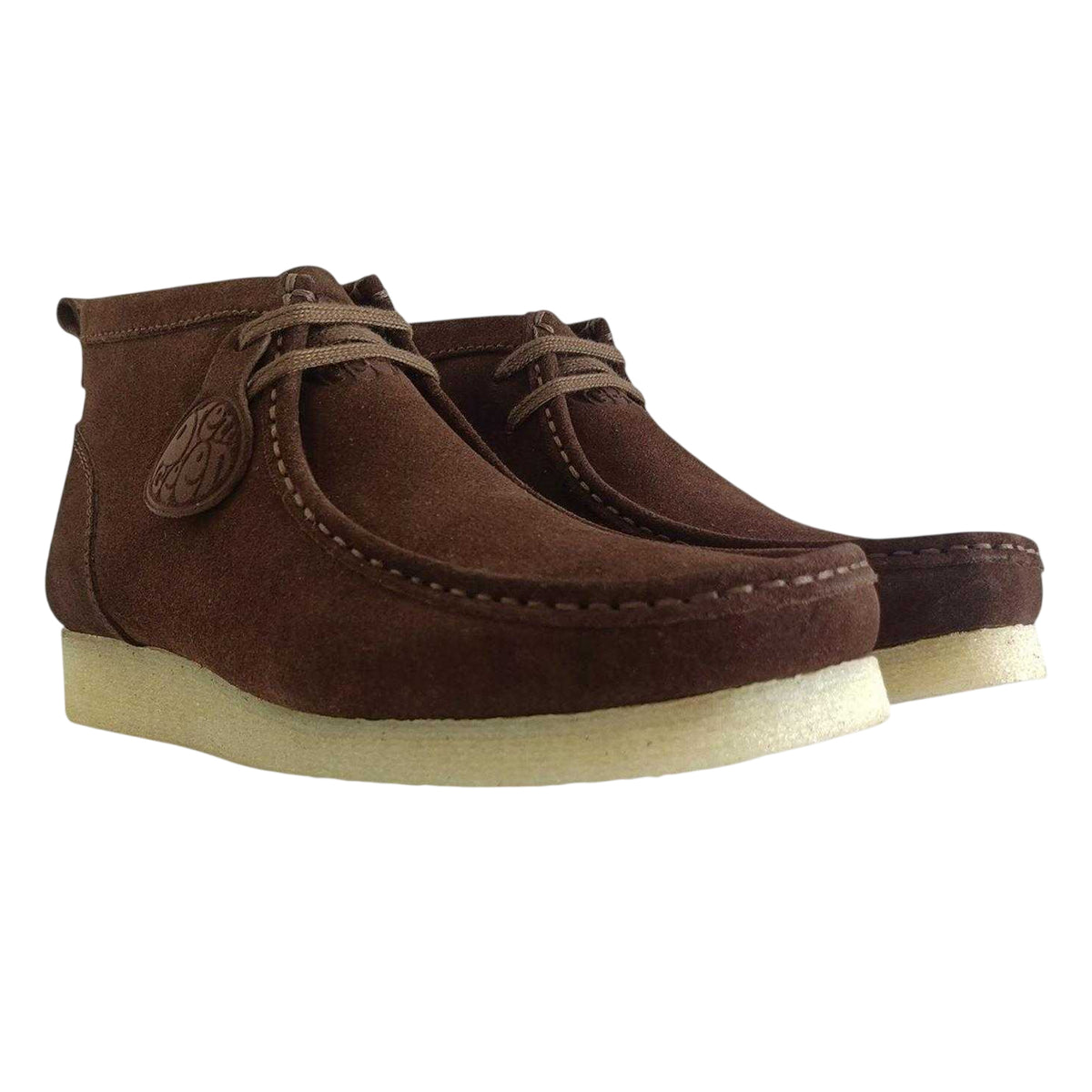 Brown - Pack Shot - Pretty Green Mens Koala Leather Ankle Boots