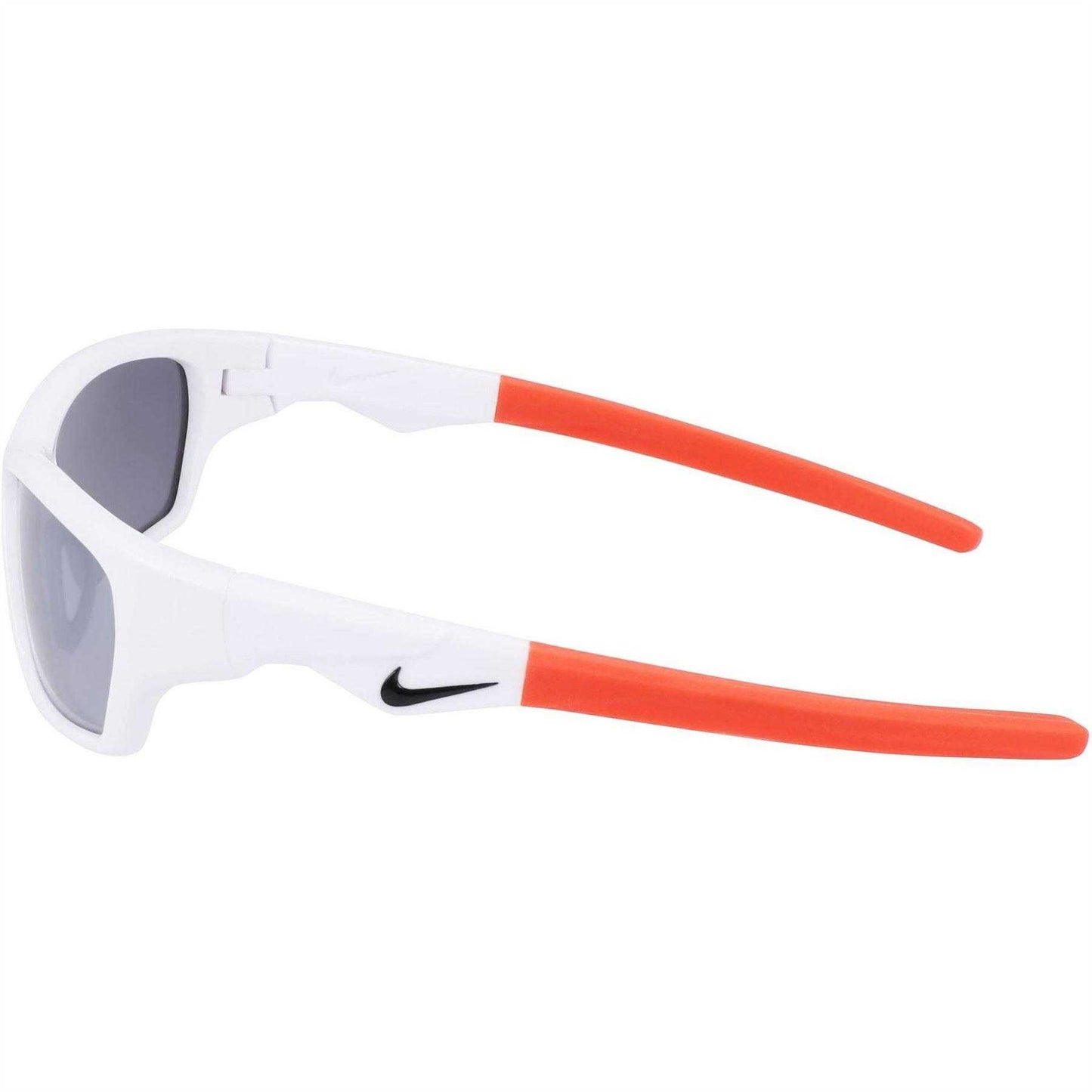 White-Silver Flash - Side - Nike Logo Wrap Sunglasses
