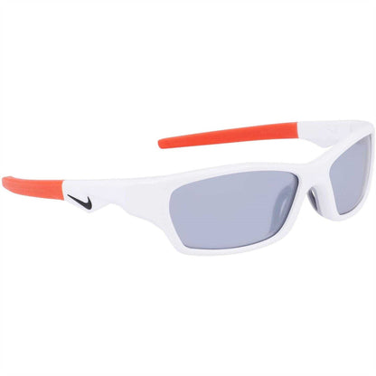 White-Silver Flash - Pack Shot - Nike Logo Wrap Sunglasses