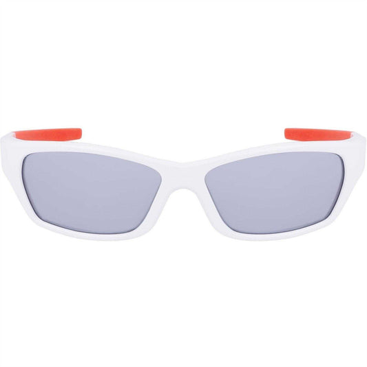 White-Silver Flash - Front - Nike Logo Wrap Sunglasses