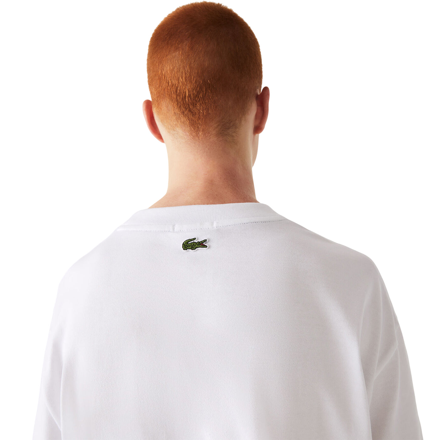 White - Lifestyle - Lacoste Unisex Adult Embroidered Logo Loose Fit T-Shirt