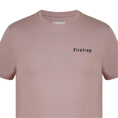 Dusty Rose - Side - Firetrap Mens Cotton T-Shirt