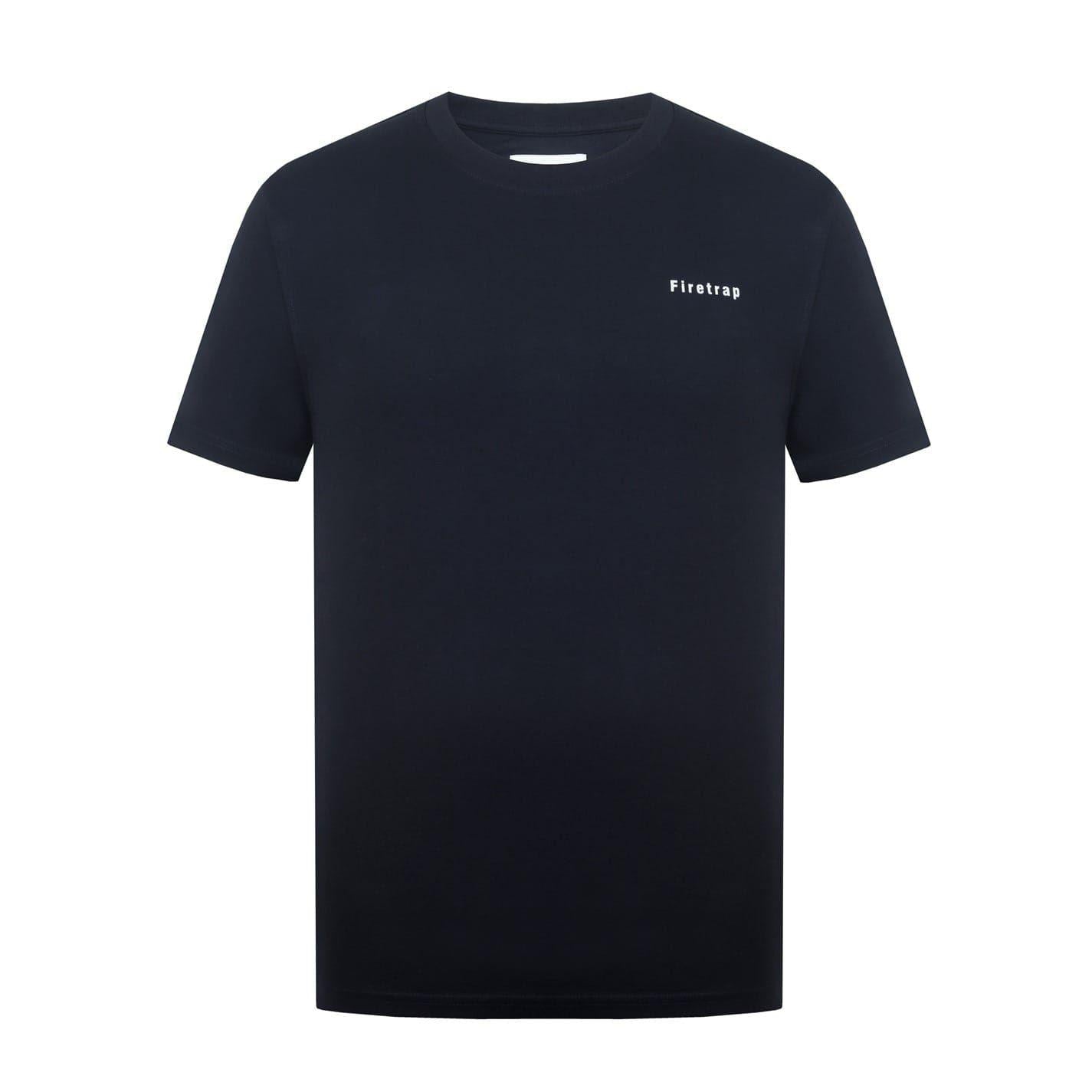 Black - Front - Firetrap Mens Cotton T-Shirt