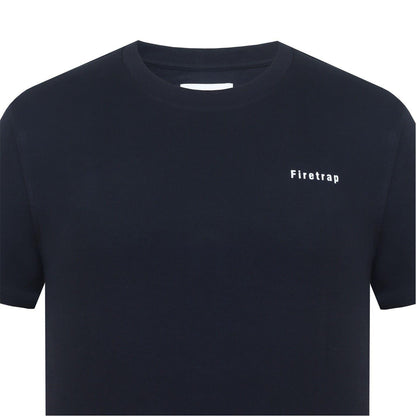 Black - Side - Firetrap Mens Cotton T-Shirt