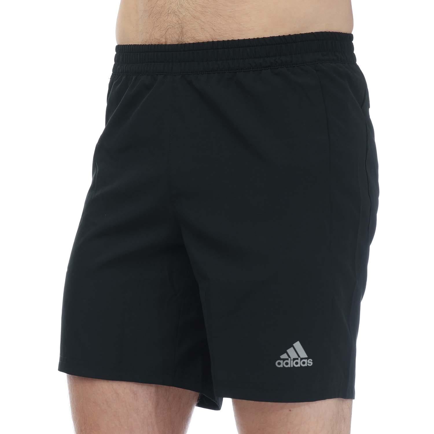 Black - Front - Adidas Mens Run It Shorts