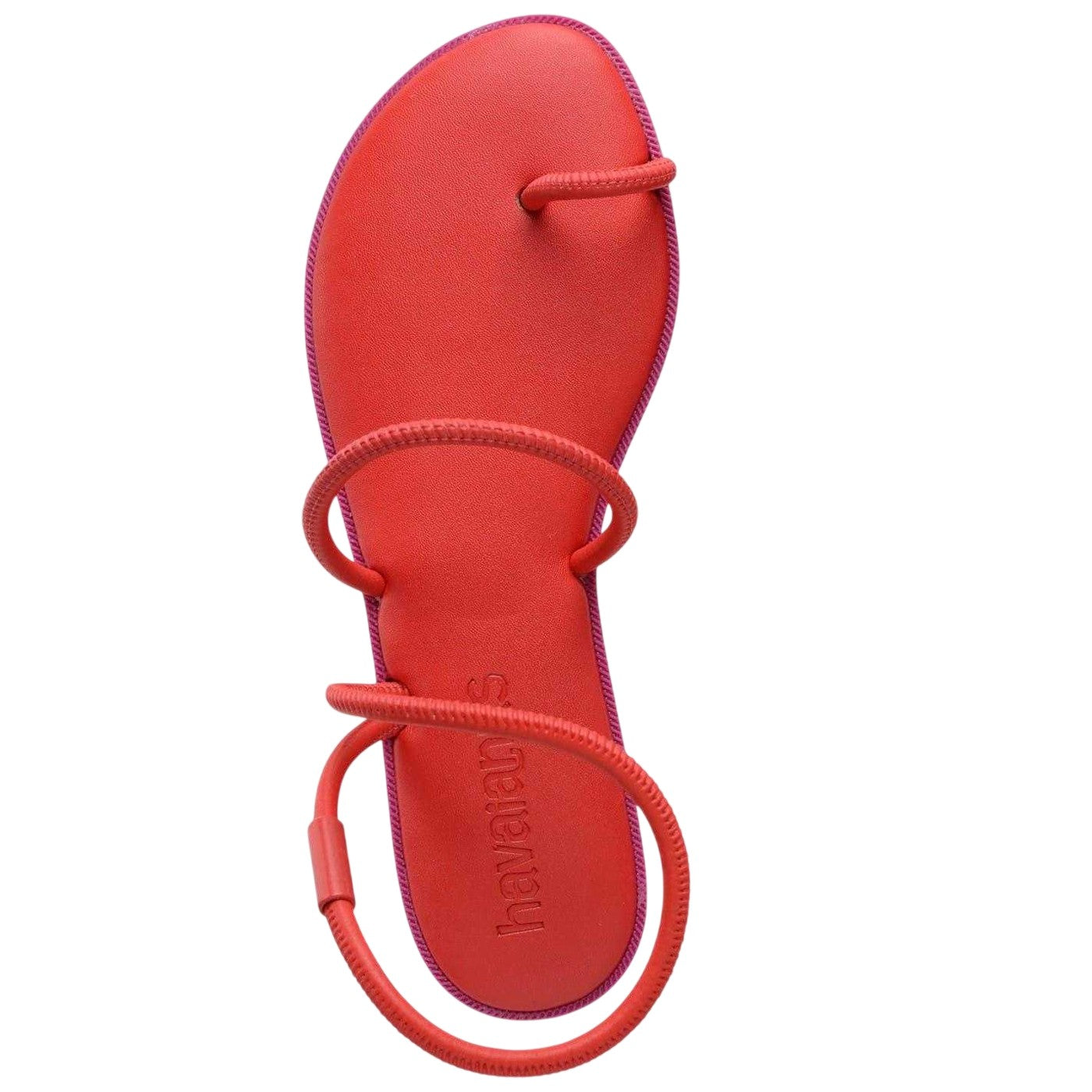 Ruby Red - Back - Havaianas Womens-Ladies Una Toe Post Sandals