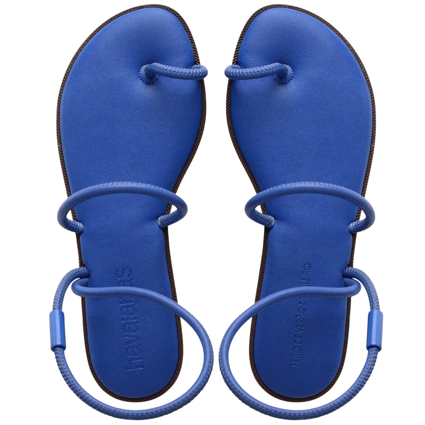 Navy Blue - Back - Havaianas Womens-Ladies Una Toe Post Sandals