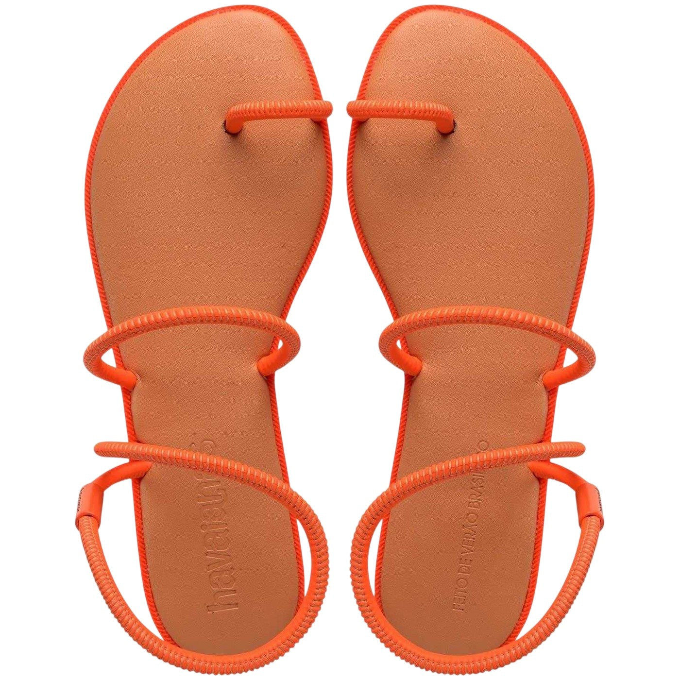 Beige - Back - Havaianas Womens-Ladies Una Toe Post Sandals