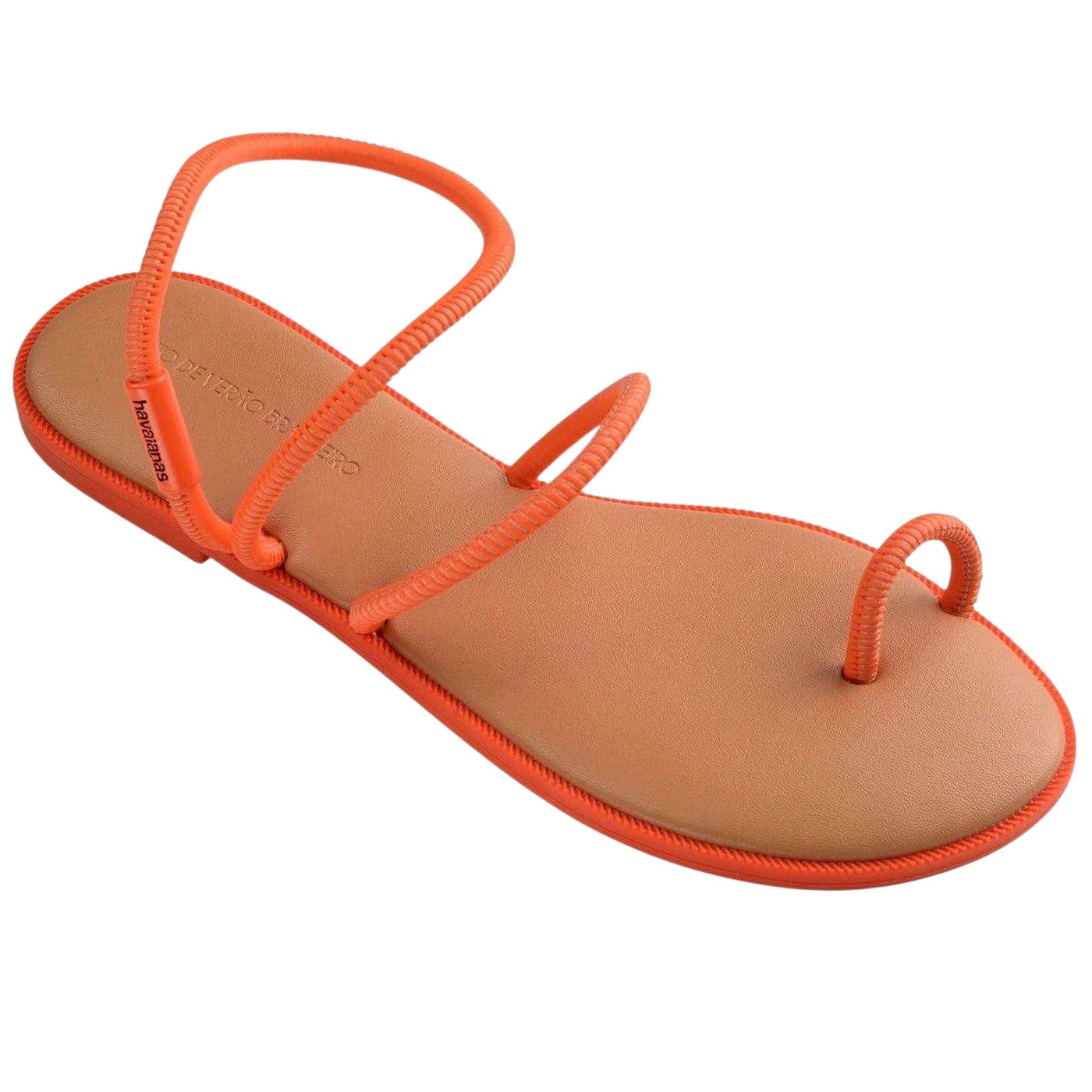 Beige - Side - Havaianas Womens-Ladies Una Toe Post Sandals
