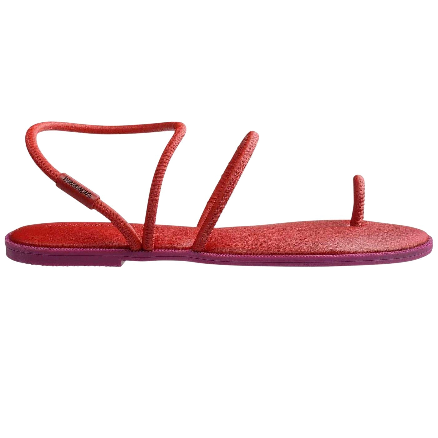 Ruby Red - Front - Havaianas Womens-Ladies Una Toe Post Sandals