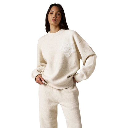 Beige - Side - Couture Womens-Ladies Fluffy Winter Sweater Top