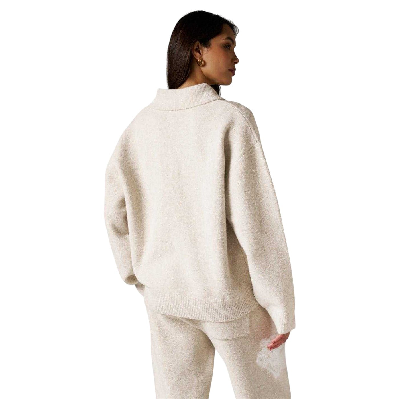 Beige - Lifestyle - Couture Womens-Ladies Fluffy Winter Sweater Top