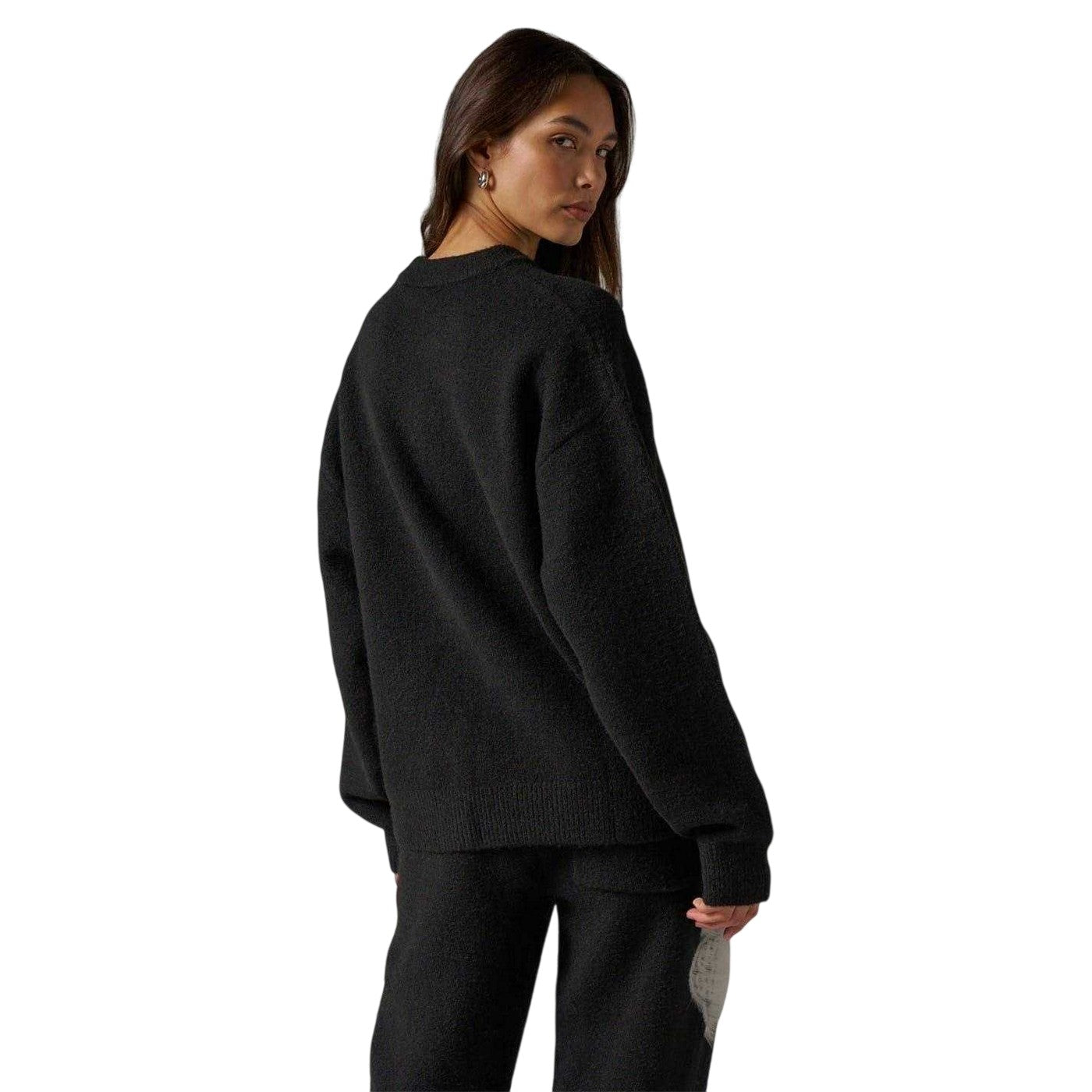 Black - Lifestyle - Couture Womens-Ladies Fluffy Winter Sweater Top