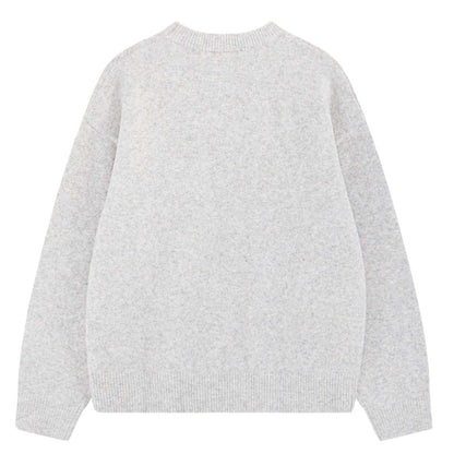 Grey - Back - Couture Womens-Ladies Fluffy Winter Sweater Top