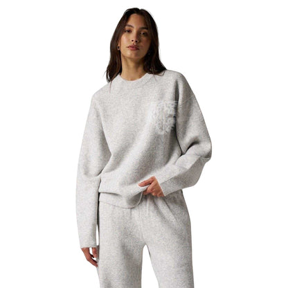 Grey - Side - Couture Womens-Ladies Fluffy Winter Sweater Top