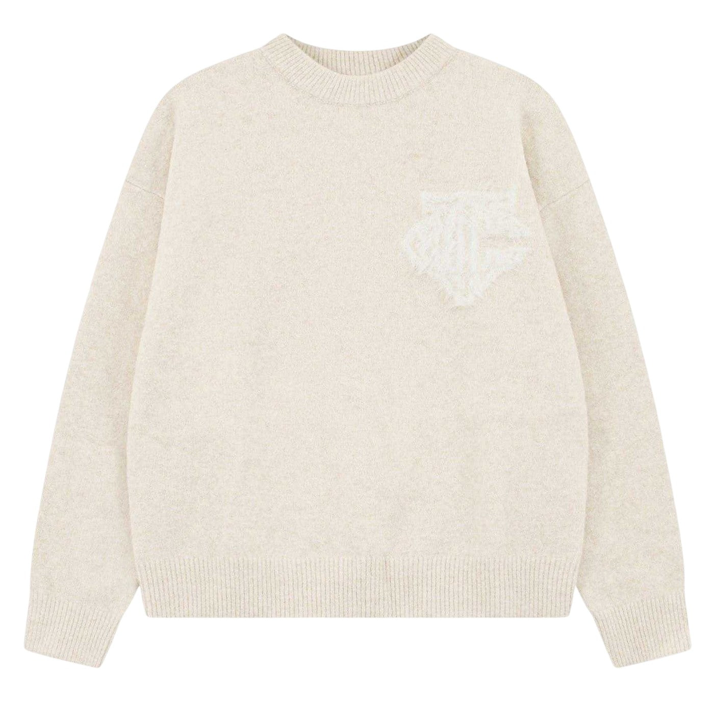 Beige - Front - Couture Womens-Ladies Fluffy Winter Sweater Top