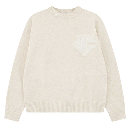 Beige - Front - Couture Womens-Ladies Fluffy Winter Sweater Top