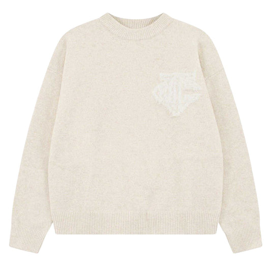 Beige - Front - Couture Womens-Ladies Fluffy Winter Sweater Top