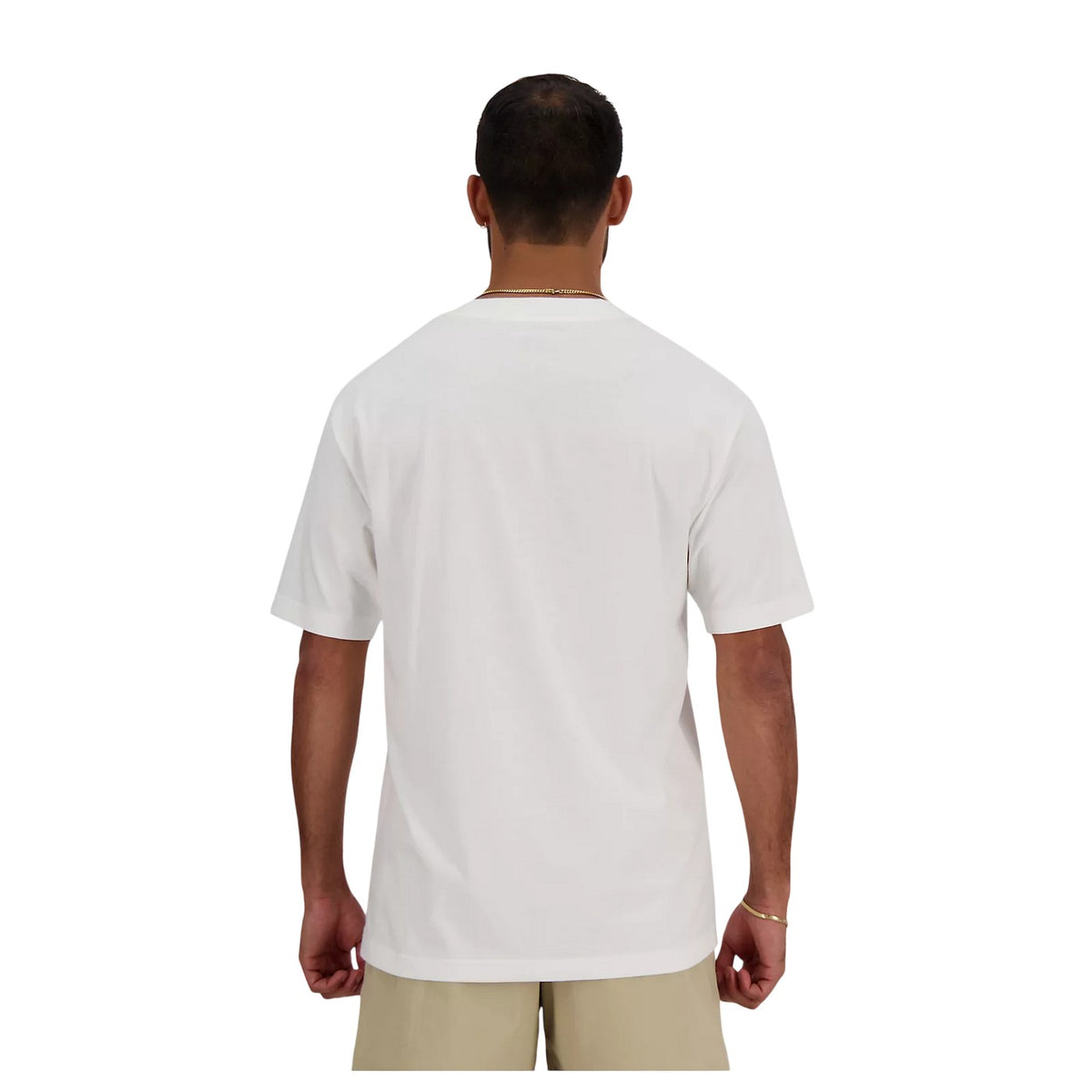 White - Back - New Balance Mens Cotton T-Shirt