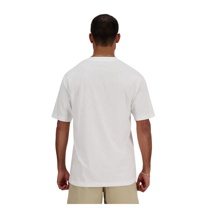White - Back - New Balance Mens Cotton T-Shirt