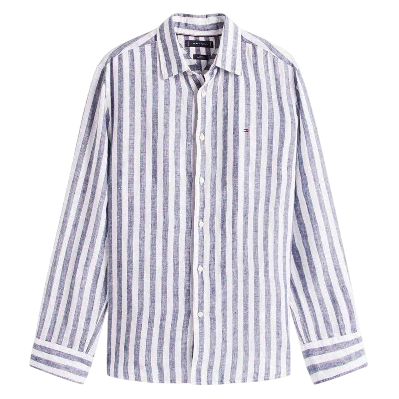 Navy - Front - Tommy Hilfiger Mens Bengal Long-Sleeved Shirt