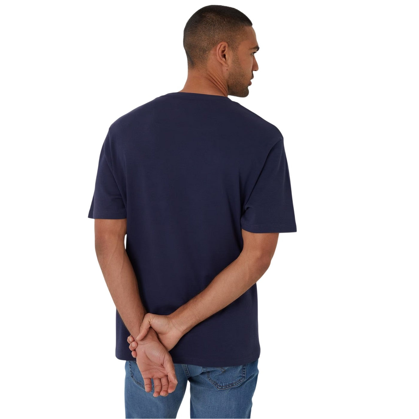 Navy - Back - Threadbare Mens Hyde T-Shirt