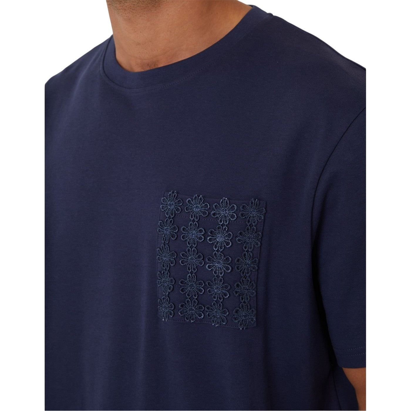 Navy - Side - Threadbare Mens Hyde T-Shirt