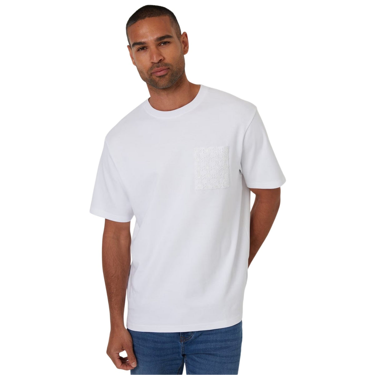 White - Front - Threadbare Mens Hyde T-Shirt