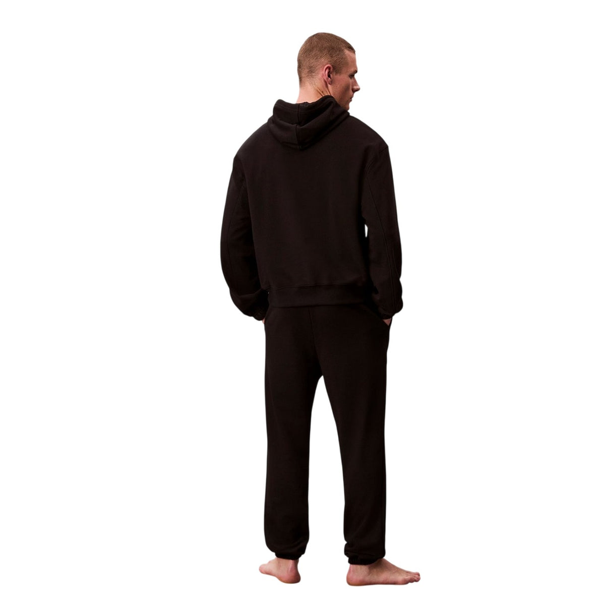 Black - Back - Calvin Klein Mens Logo Regular Sweatshirt