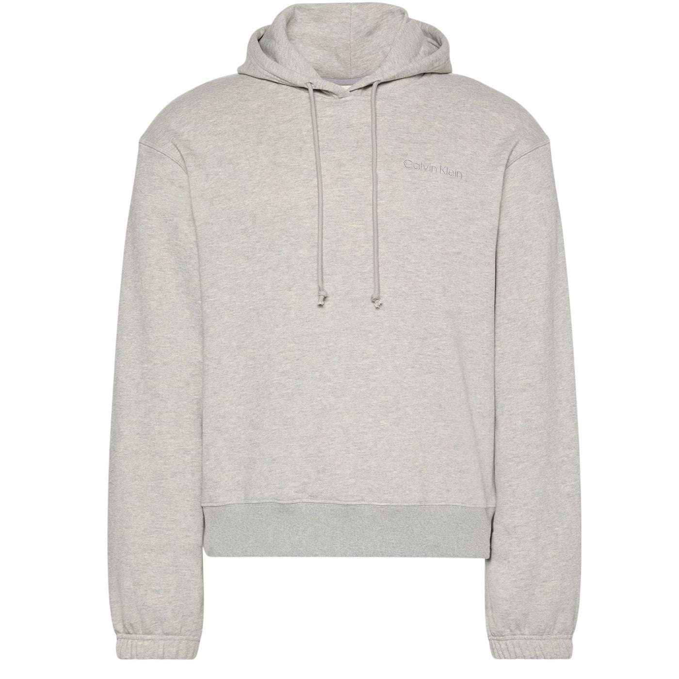 Grey Heather - Front - Calvin Klein Mens Logo Regular Sweatshirt