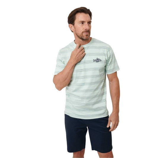 Sage - Front - Saltwell Mens Dunbarton Graphic Print Regular T-Shirt