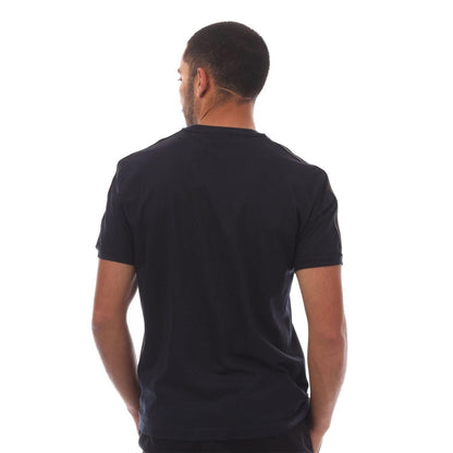 Navy - Back - Emporio Armani EA7 Mens Series Logo Cotton T-Shirt