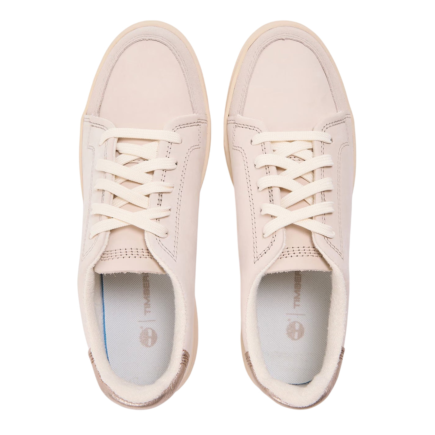 White - Side - Timberland Womens-Ladies Leather Trainers