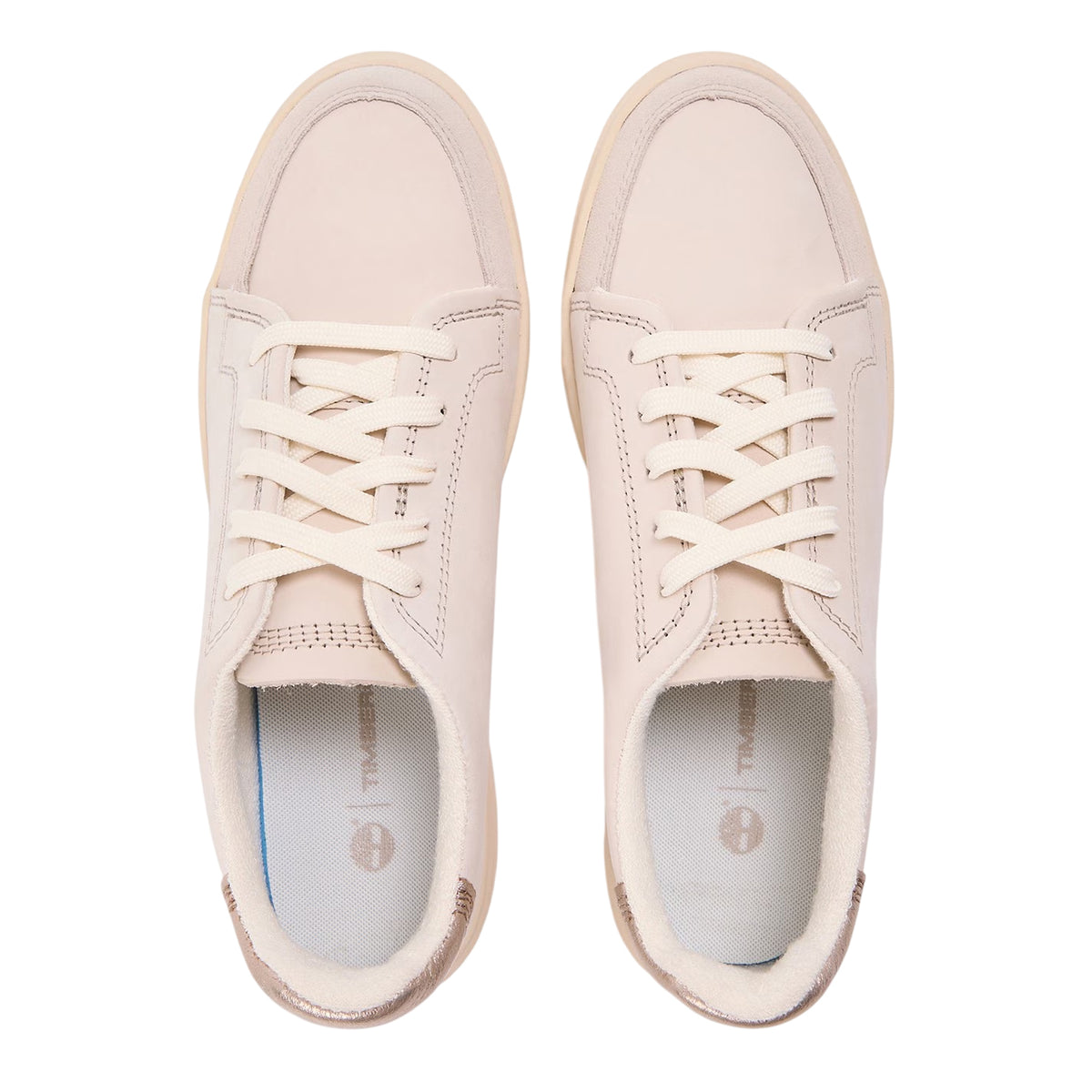 White - Side - Timberland Womens-Ladies Leather Trainers