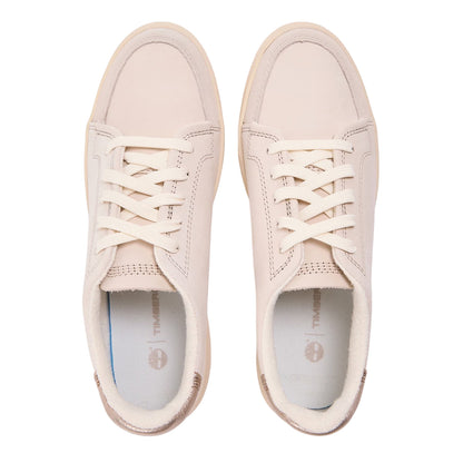 White - Side - Timberland Womens-Ladies Leather Trainers