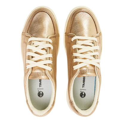 Metallic Gold - Side - Timberland Womens-Ladies Leather Trainers