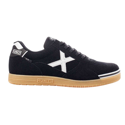 Black-White - Front - Munich Mens G3 Profit Futsal Flat Indoor Football Shoes